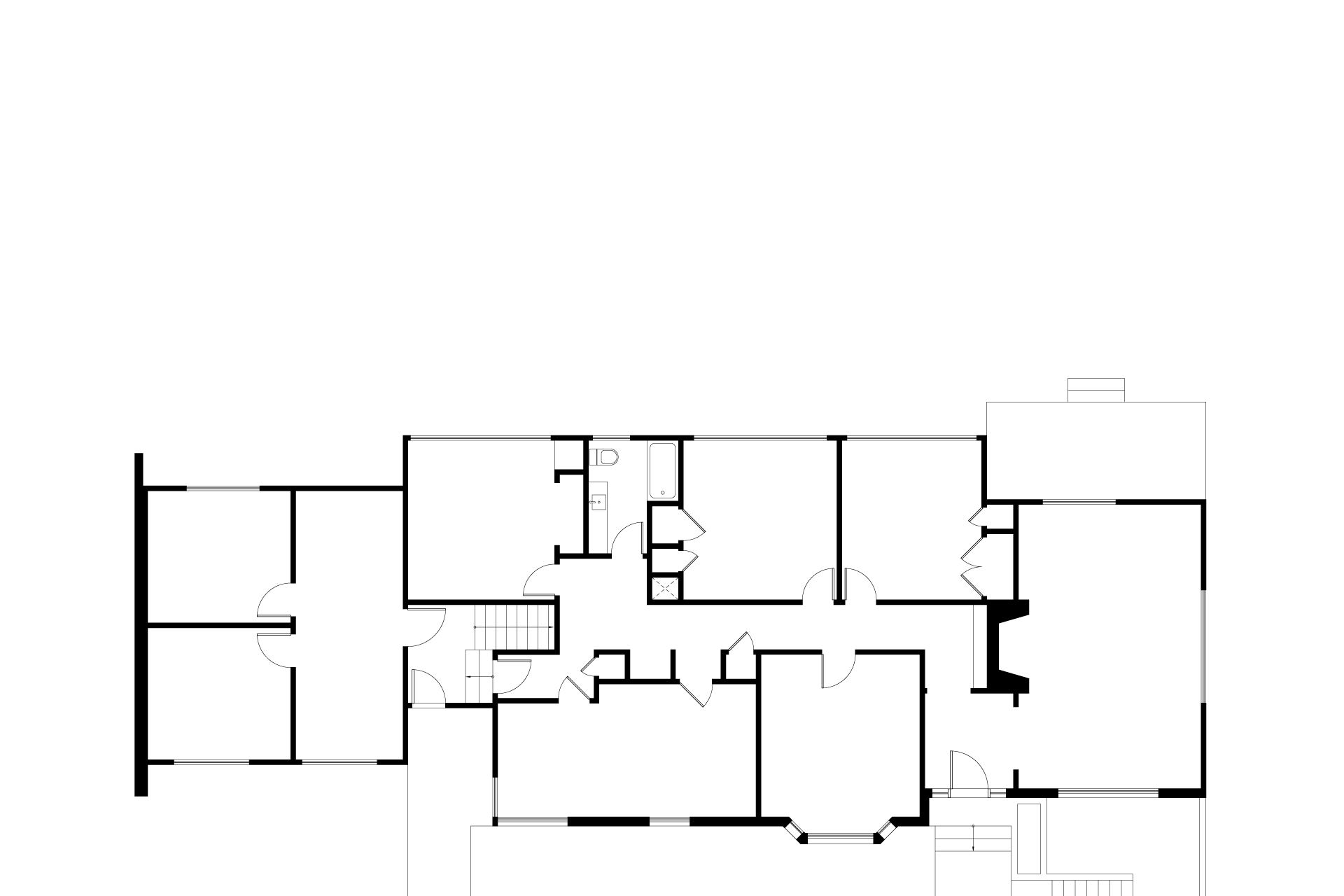 This is a floor plan drawing of the Gateway Medical Clinic before being renovated.