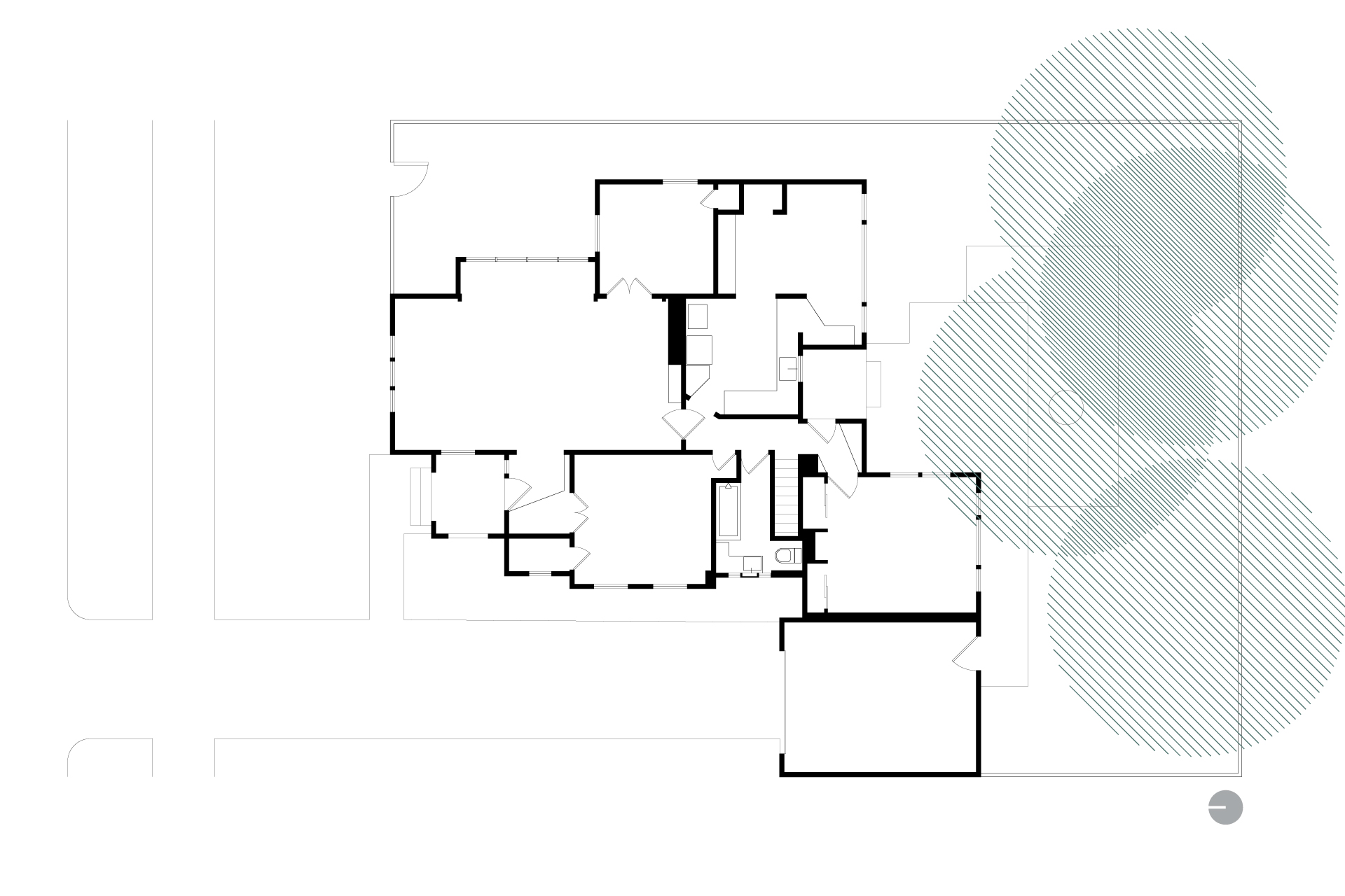 This is a floor plan drawing of the Little Prescott House before being renovated.