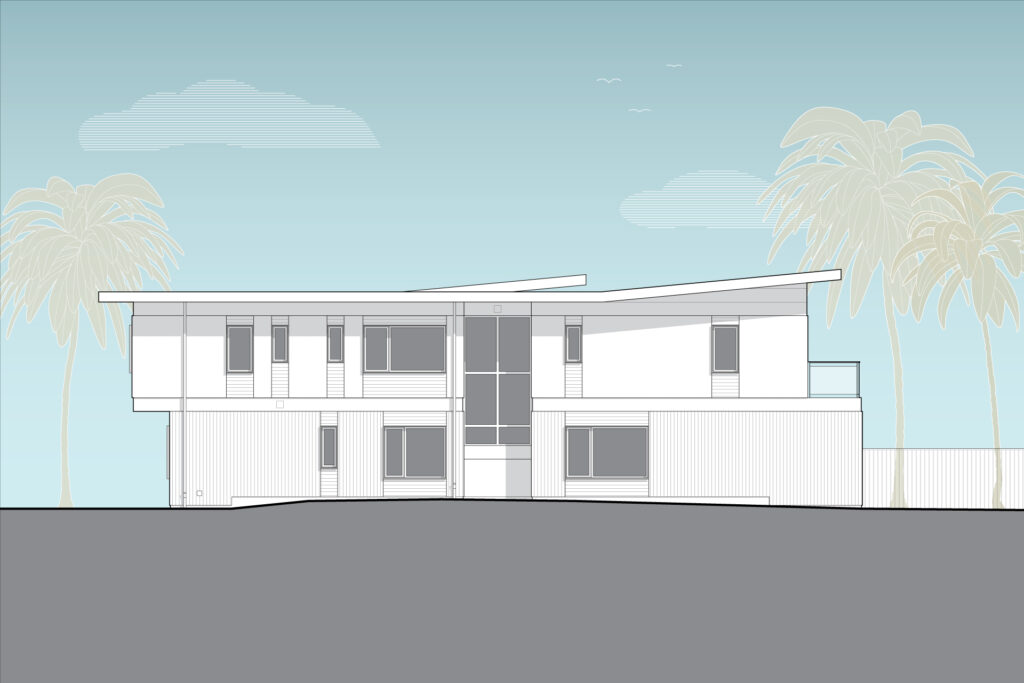 Side elevation drawing