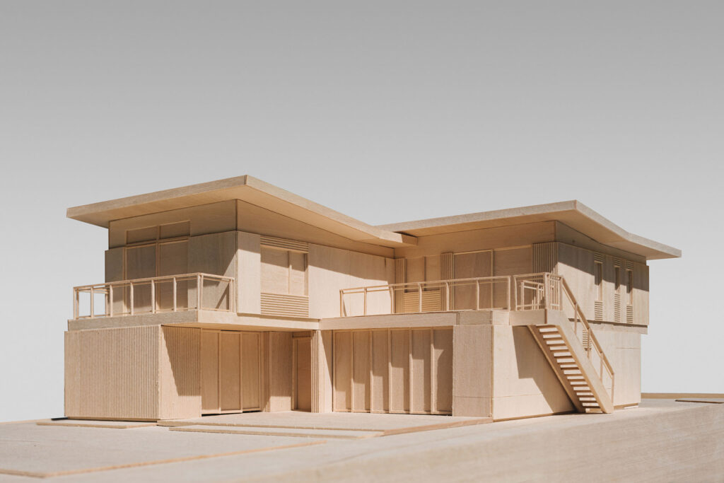 This is a photograph of the physical model of the Point Loma House.