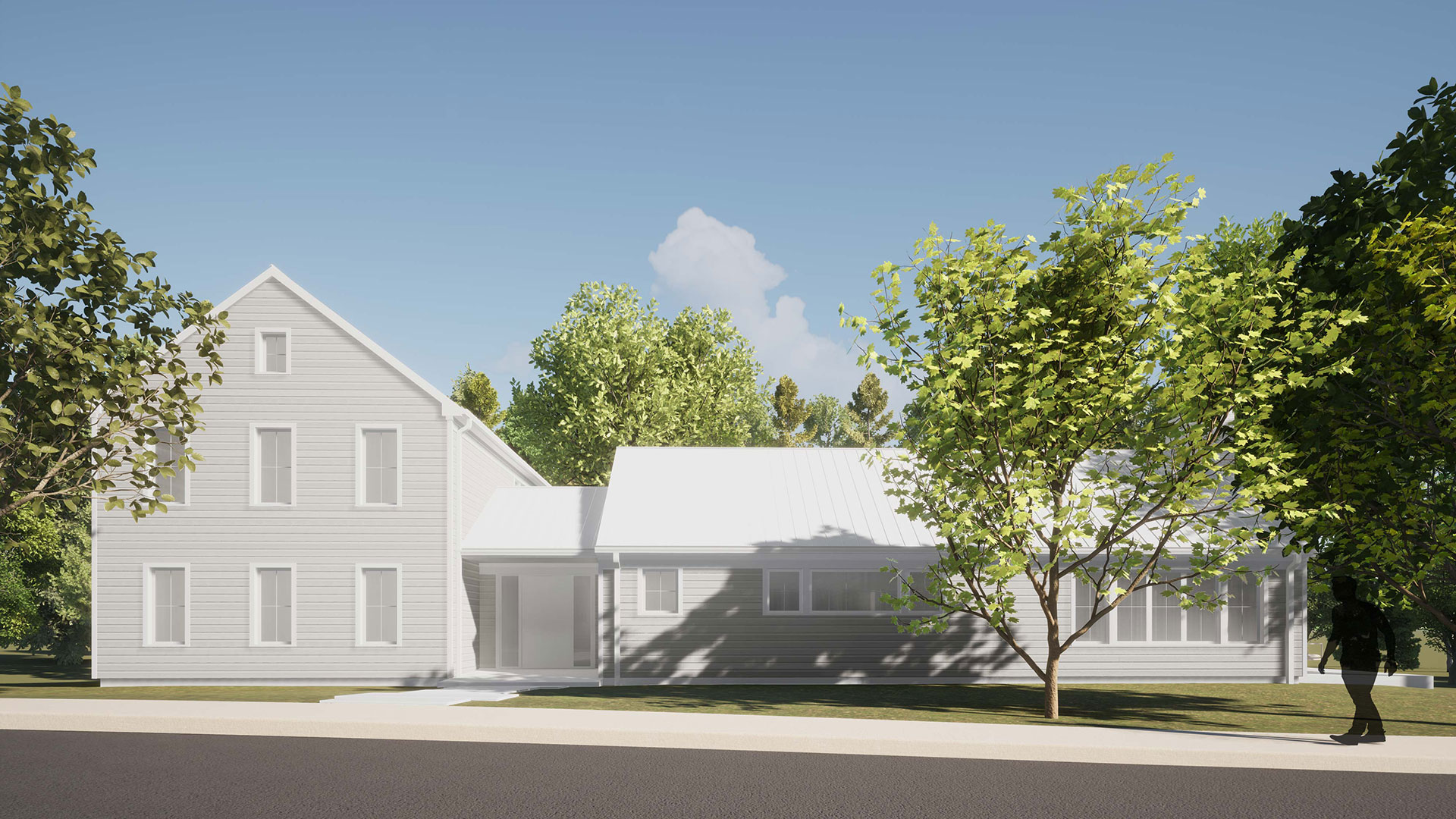 This is a rendering of the front of the SW Farmhouse.