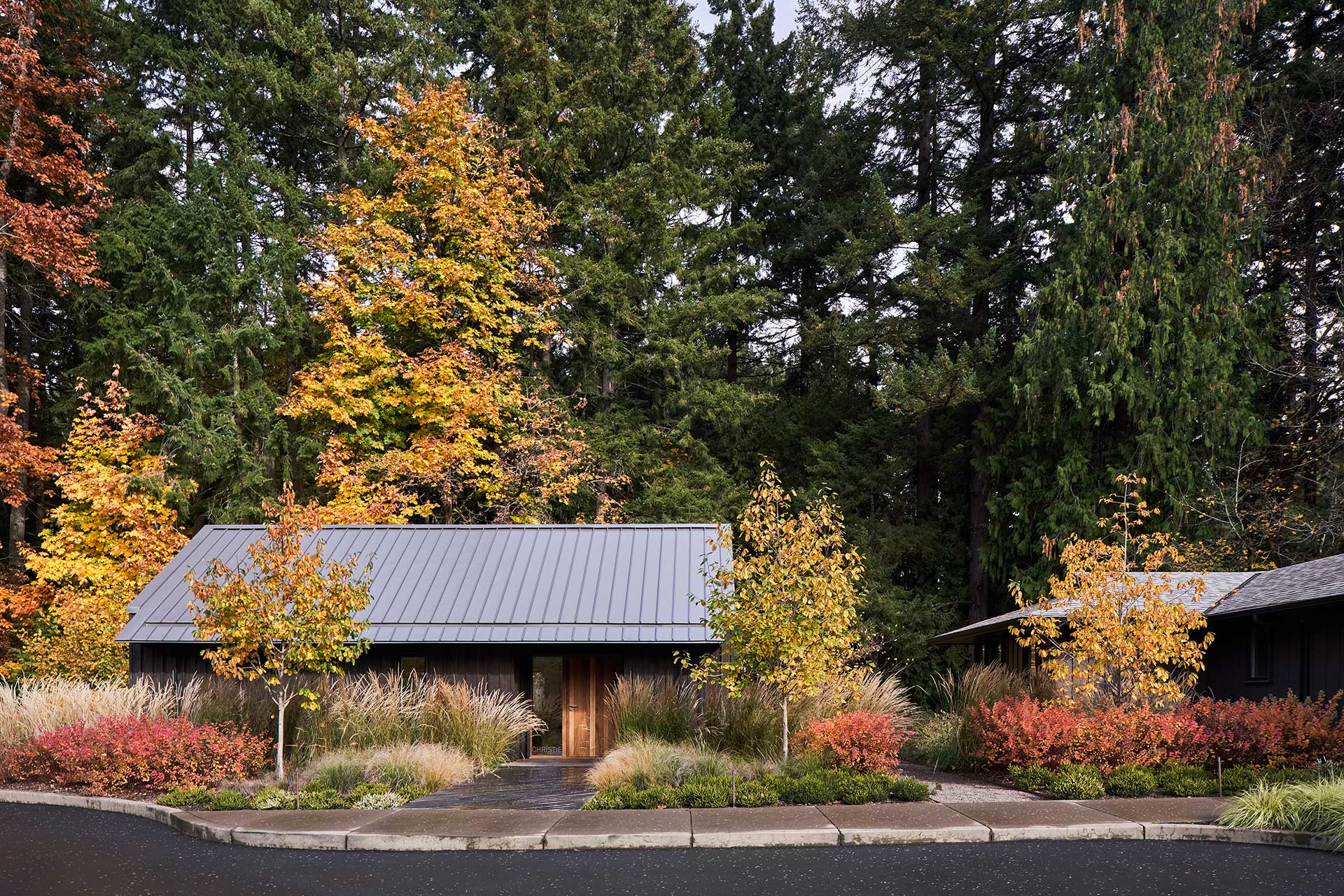 The Christie Architecture Studio resides in Marshall Park in Portland, Oregon.