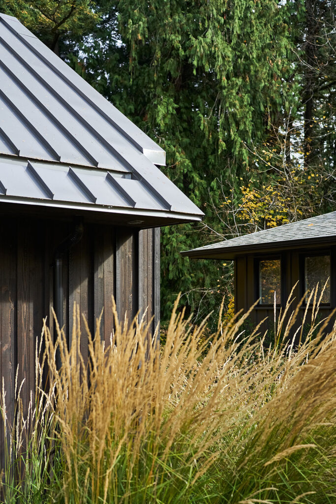 The Christie Architecture Studio compliments the architecture of the existing 1950's home.