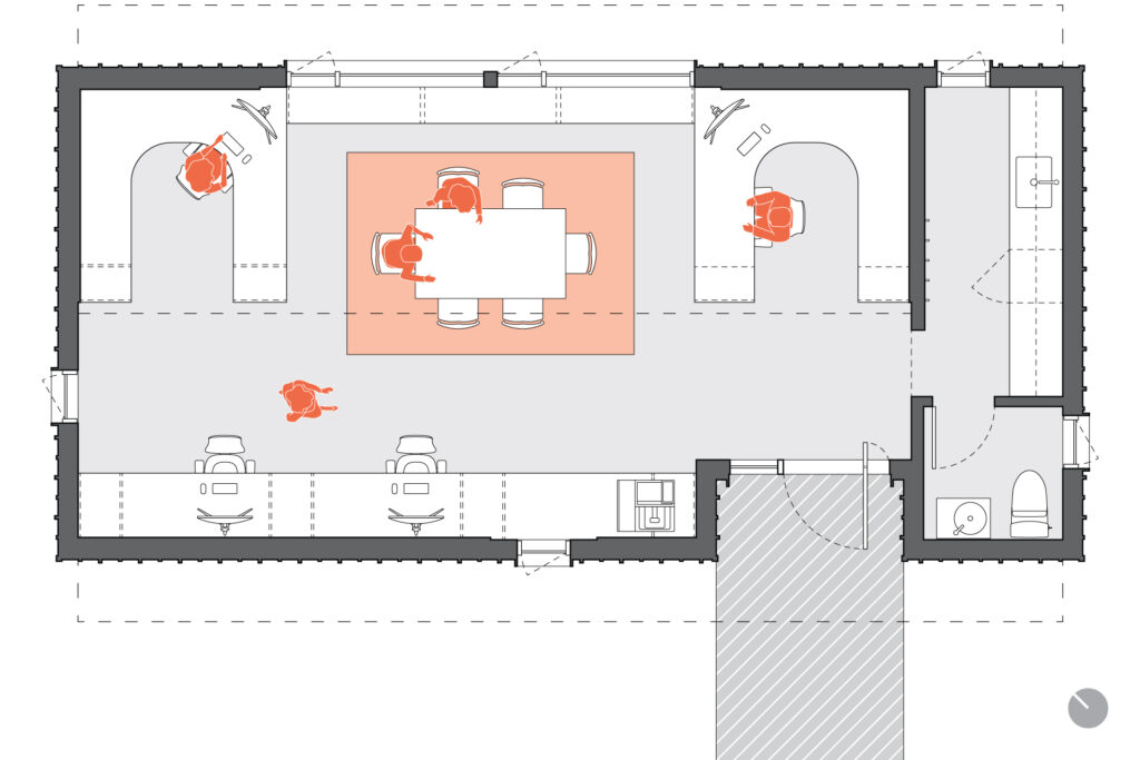 This is a floor plan drawing of the Christie Architecture Studio.