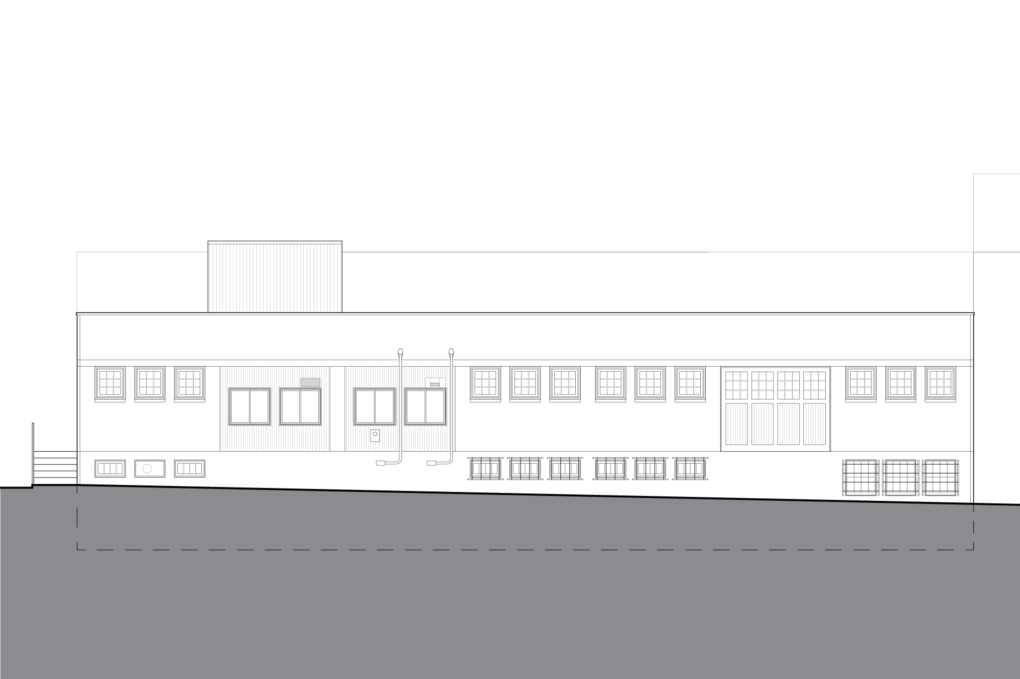 This is a drawing of the north elevation of the Taylor Building before renovations.