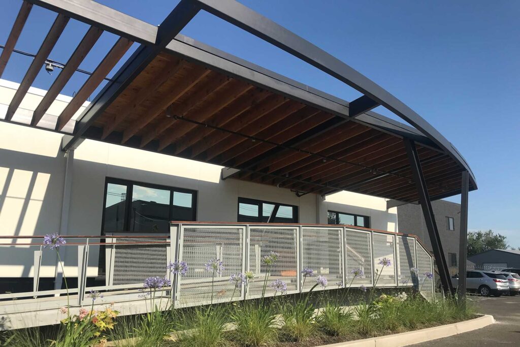 Christie Architecture Industrial Rehab Steel Canopy
