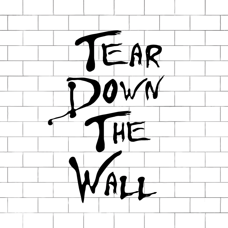 This is a riff on the Pink Floyd The Wall album cover.