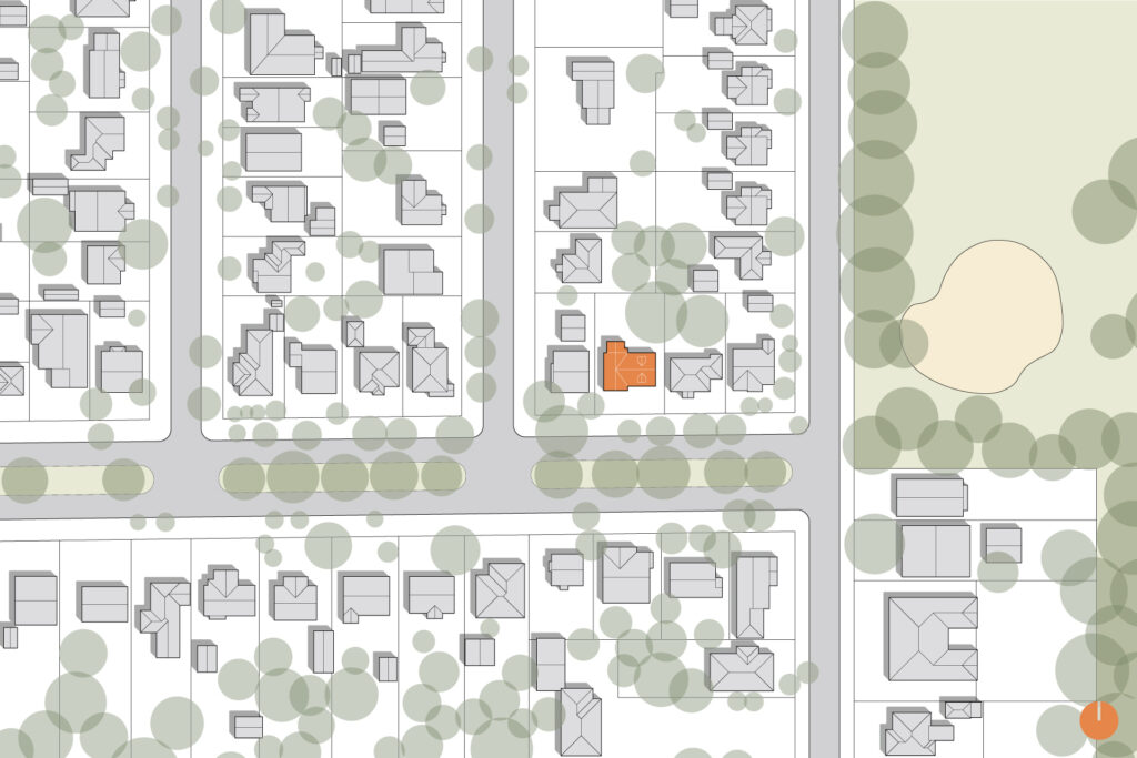 Vicinity plan showing the project location highlighted in orange.