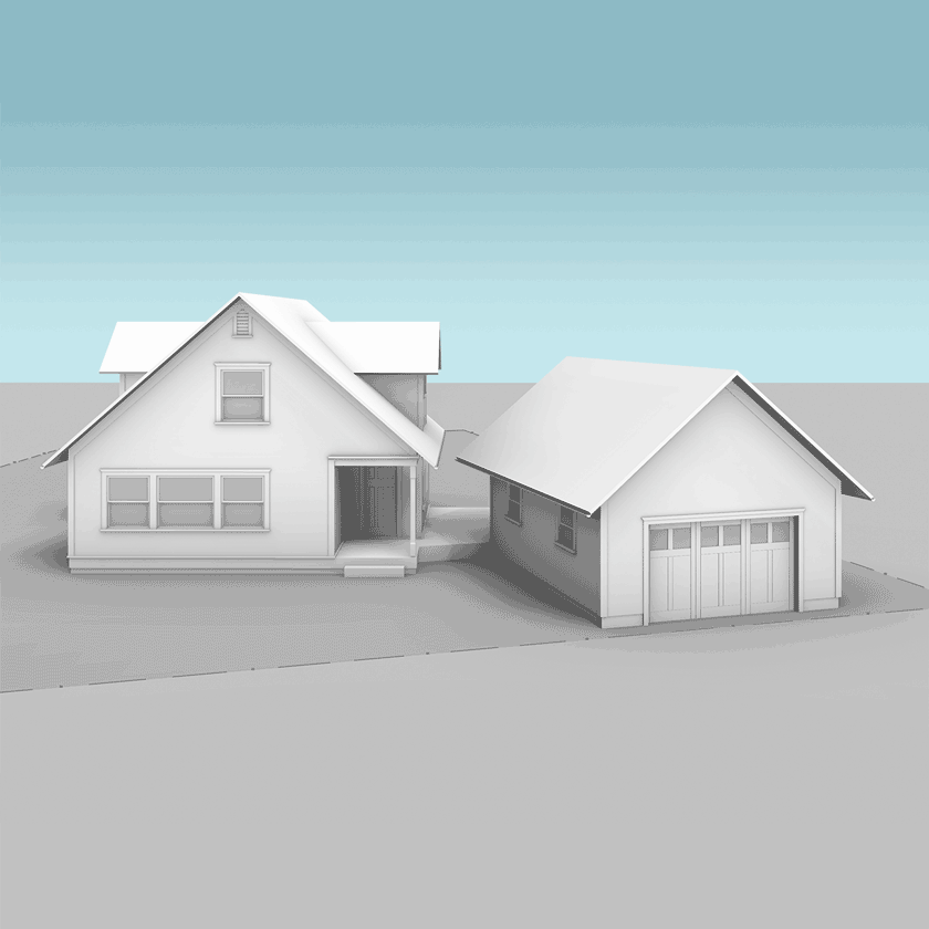 This project used an adjustment review to build the new garage outside of the zoning requirements.