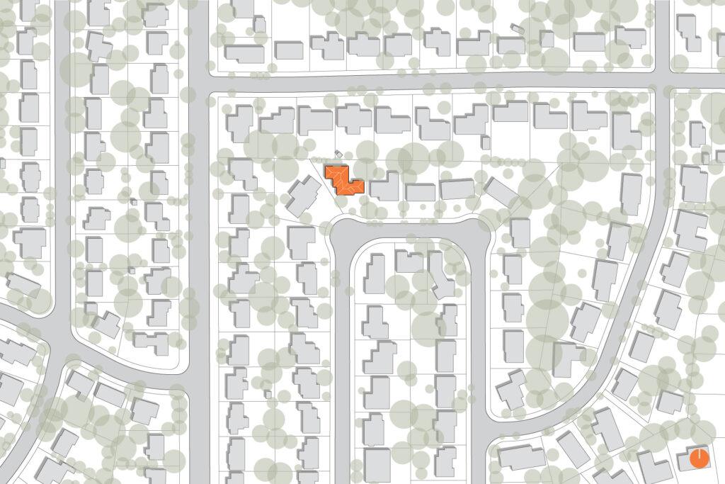 Vicinity drawing showing the location of the Hayhurst Mid-Century project.